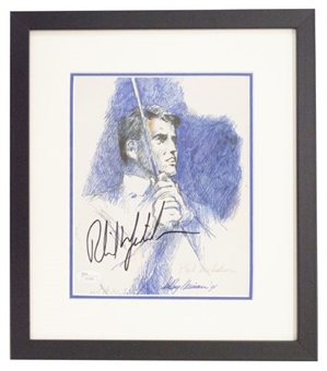 Phil Mickelson Signed & Framed Leroy Neiman Print